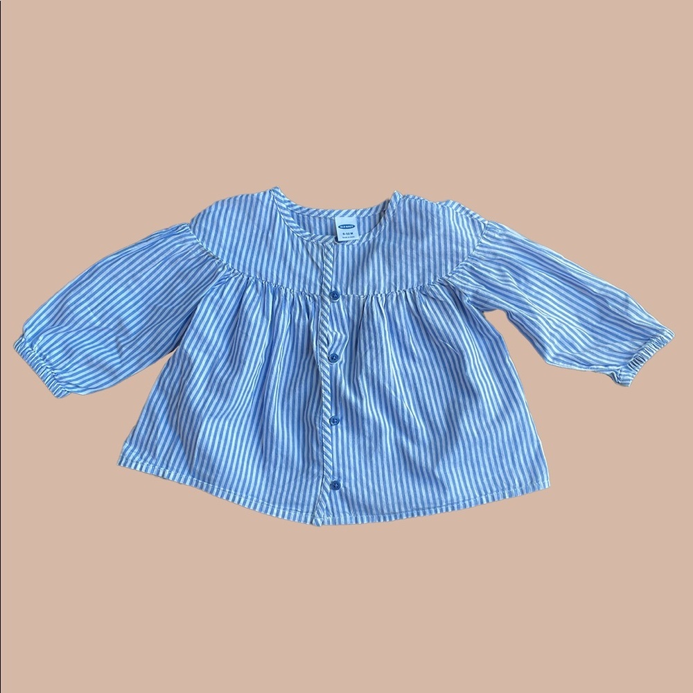 Old Navy Striped Button-down Tunic